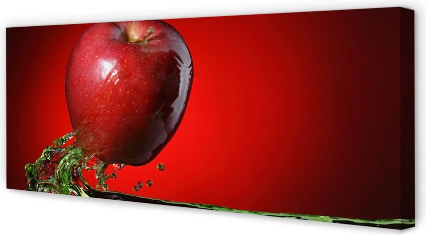 Obraz drukowany na płótnie Jabłko Zanurzone w Wodzie