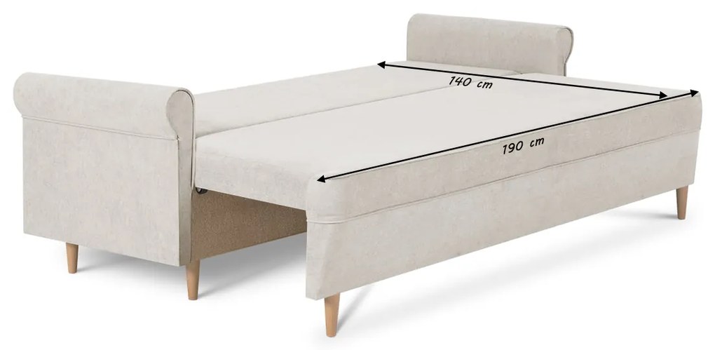 Kanapa sofa 3 os z funkcją spania ELITE Żółty