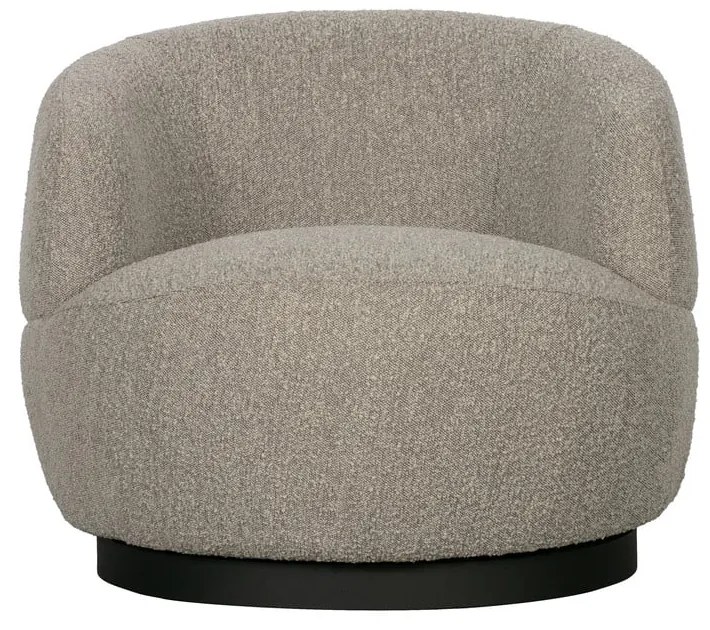 Jasnoszary obrotowy fotel Wolly – WOOOD