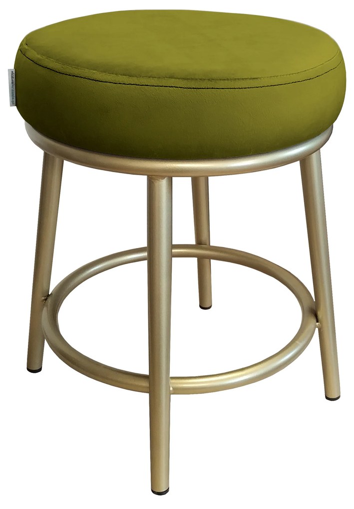 Taboret Ben noga metalowa złota BL75