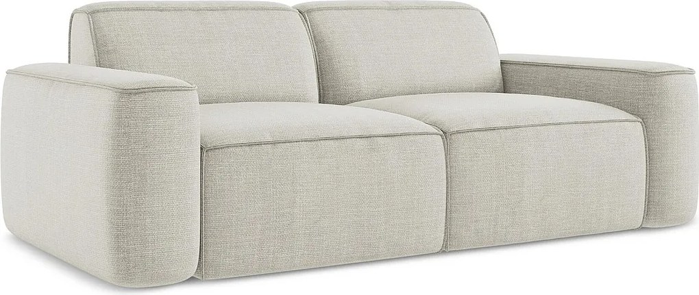 3-osobowa kanapa modułowa - z tkaniny strukturalnej - jasny beż - OMAO