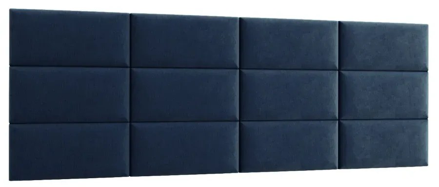 Zestaw 12 paneli tapicerowanych QUADRATTA 240x90 granatowy ELTAP
