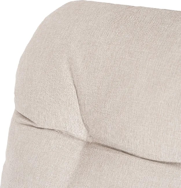 Fotel Ogrodowy KALISTA z Podnóżkiem Beżowy Nowoczesny