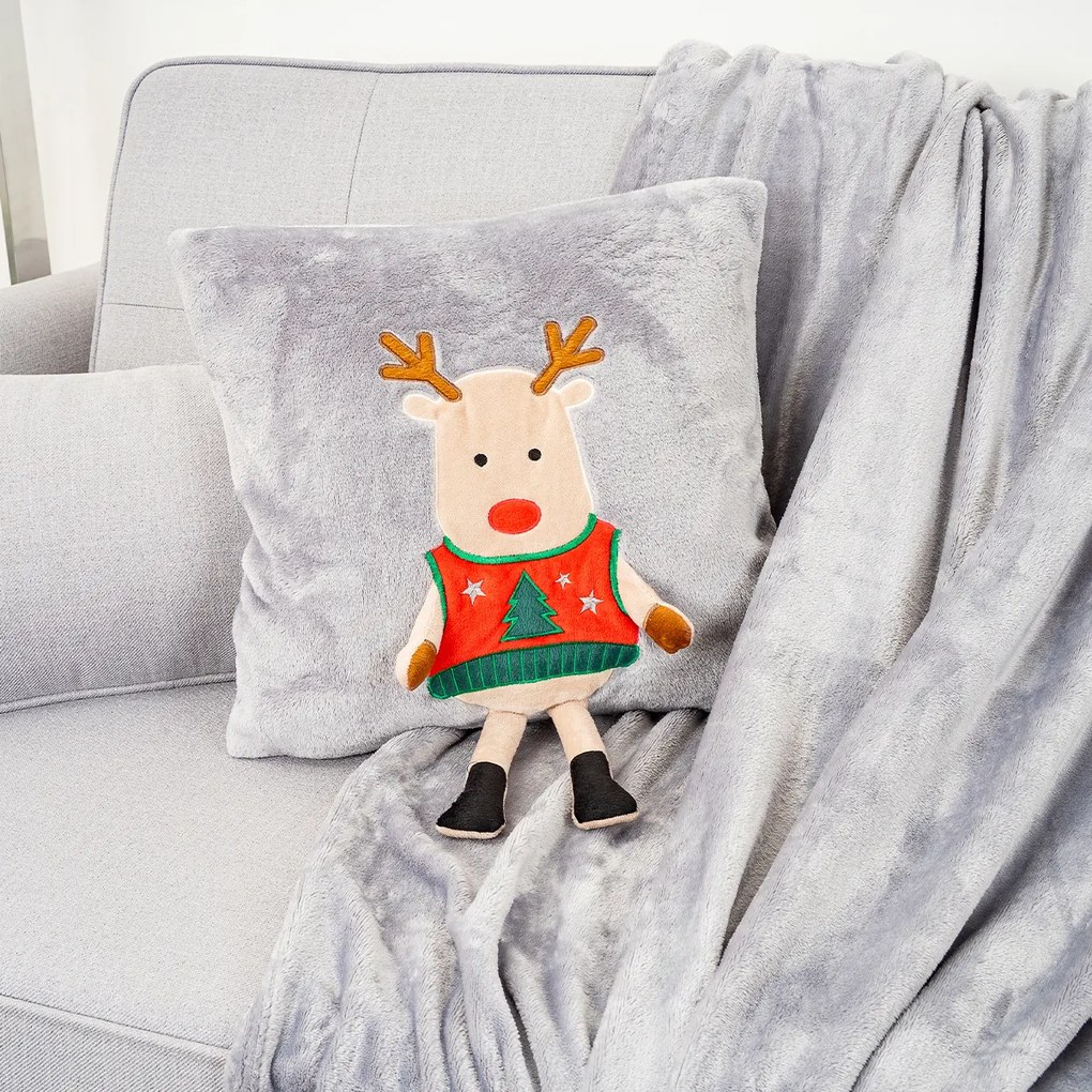 4Home Świąteczna poszewka na poduszkę Xmas Reindeer, 40 x 40 cm