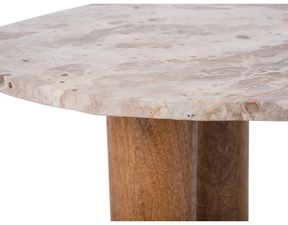 Stolik z blatem w dekorze marmuru 50x75 cm Organic – Leitmotiv