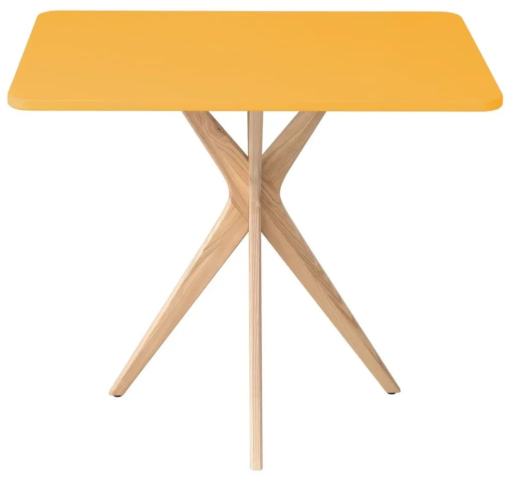 Stół CUTTI 55x80 żółty/jesion RAGABA