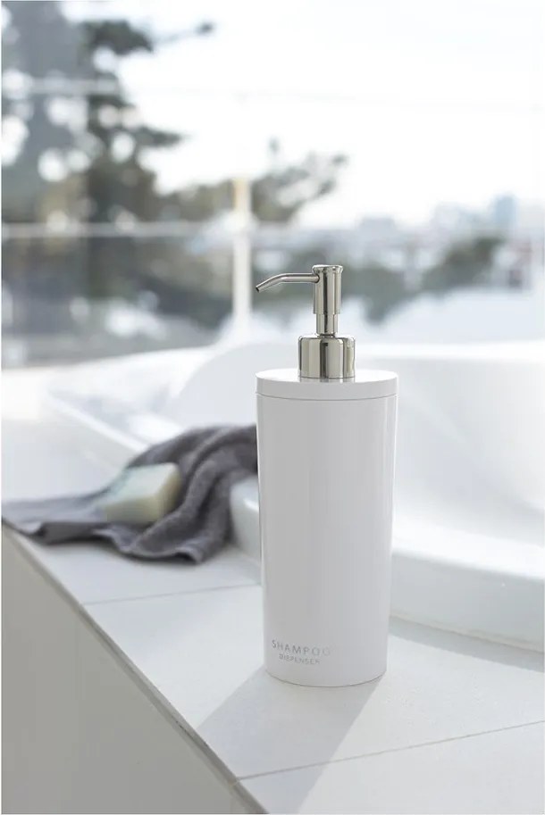 Biały plastikowy dozownik do mydła 500 ml Round – YAMAZAKI