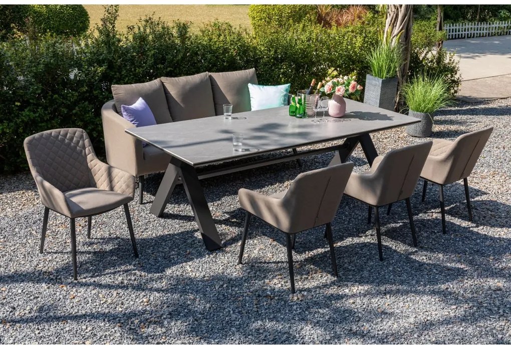 Doppler NOVA PARIS LIKA-TEX® zestaw mebli ogrodowych 6+1 mocca