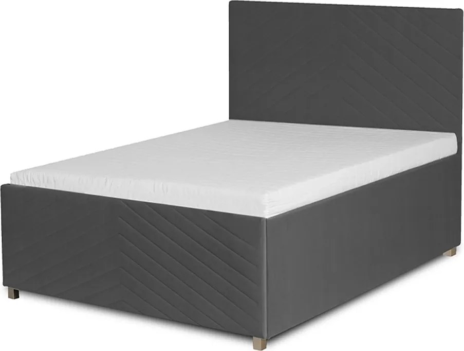 Łóżko VEGA 160x200 cm Czarny Z materacem