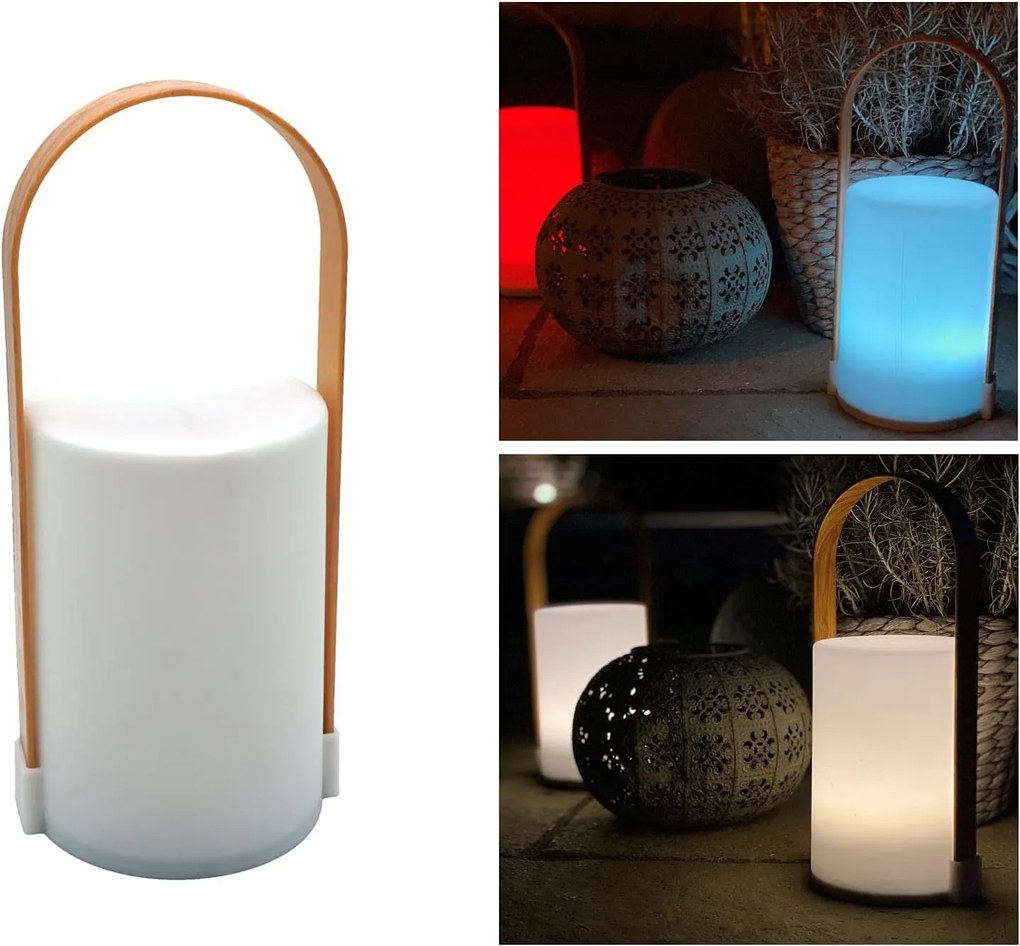 LED lampa stołowa z uchwytem LUNARI 25 cm, biała