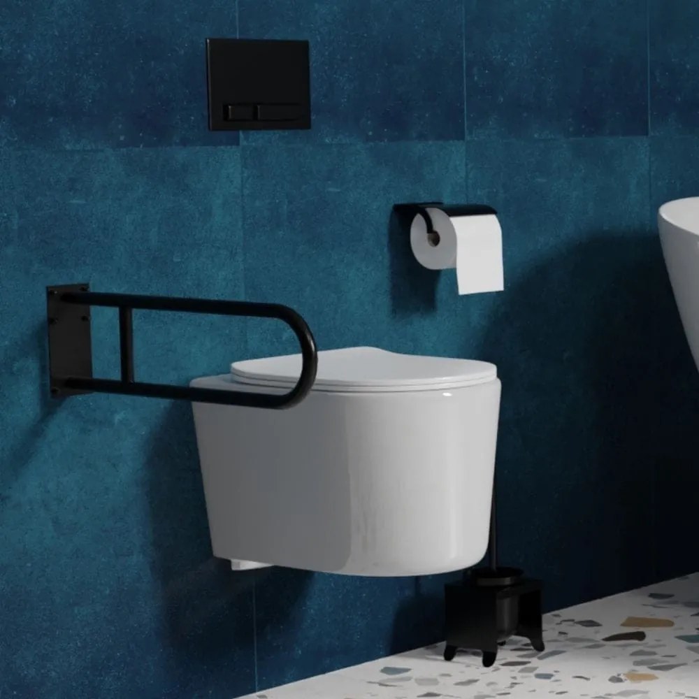 Uchwyt półokrągły stały czarny