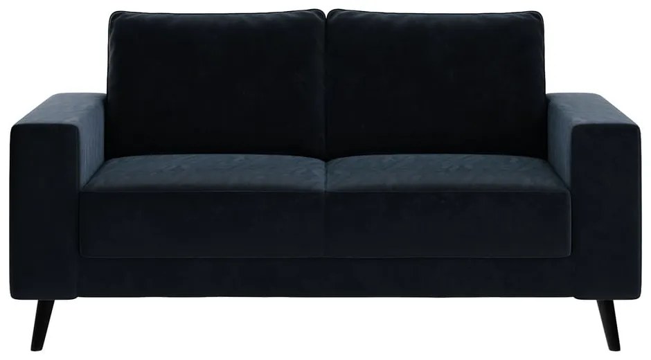 Granatowa aksamitna sofa Ghado Fynn, 168 cm