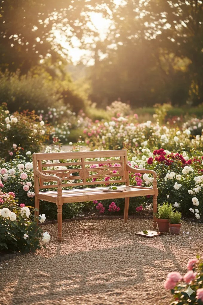 Drewniana ławka ogrodowa N6-M08