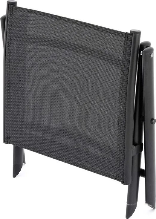 Składane krzesło aluminiowe, czarne
