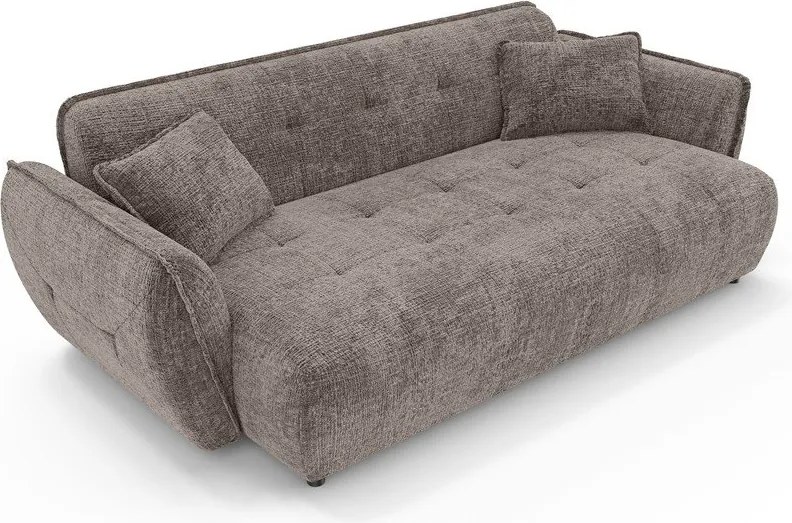 Szarobrązowa sofa z tkaniny szenilowej 250 cm Nelia Big – Ropez