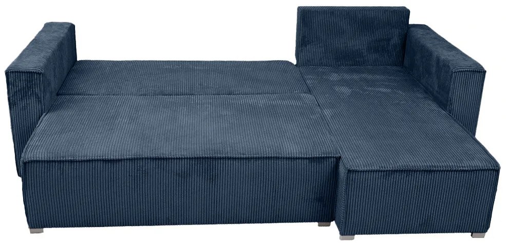 Rozkładana narożna sofa SMART COSARO granatowa, dwustronna + 2 poduszki GRATIS