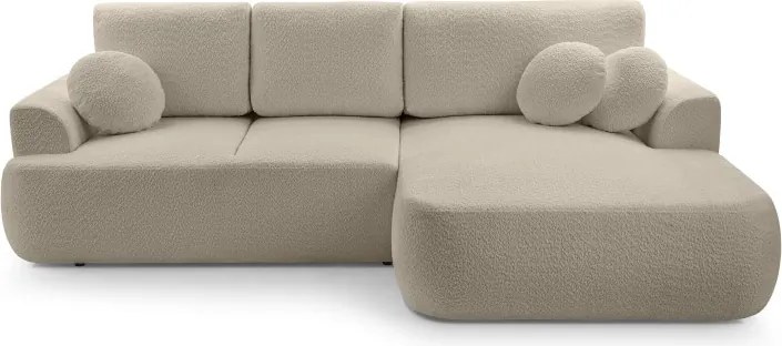 Narożnik VELO wolnostojący układ L strona Prawa z funkcją spania w tkaninie Coral 50