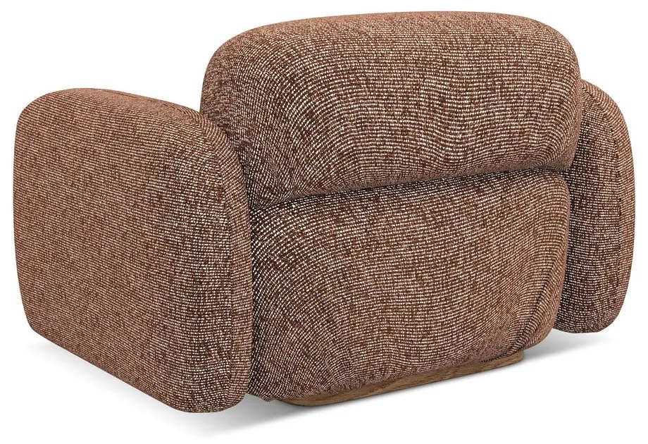 Pomarańczowy/brązowy fotel Ailani – Makamii