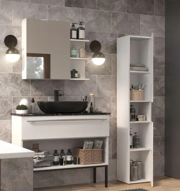 Słupek łazienkowy nowoczesny biel mat C3-H20