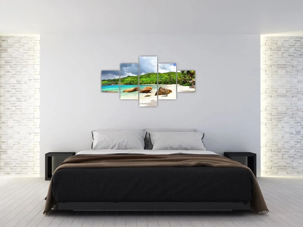 Obraz - Seszele, Takamaka beach (125x70 cm)