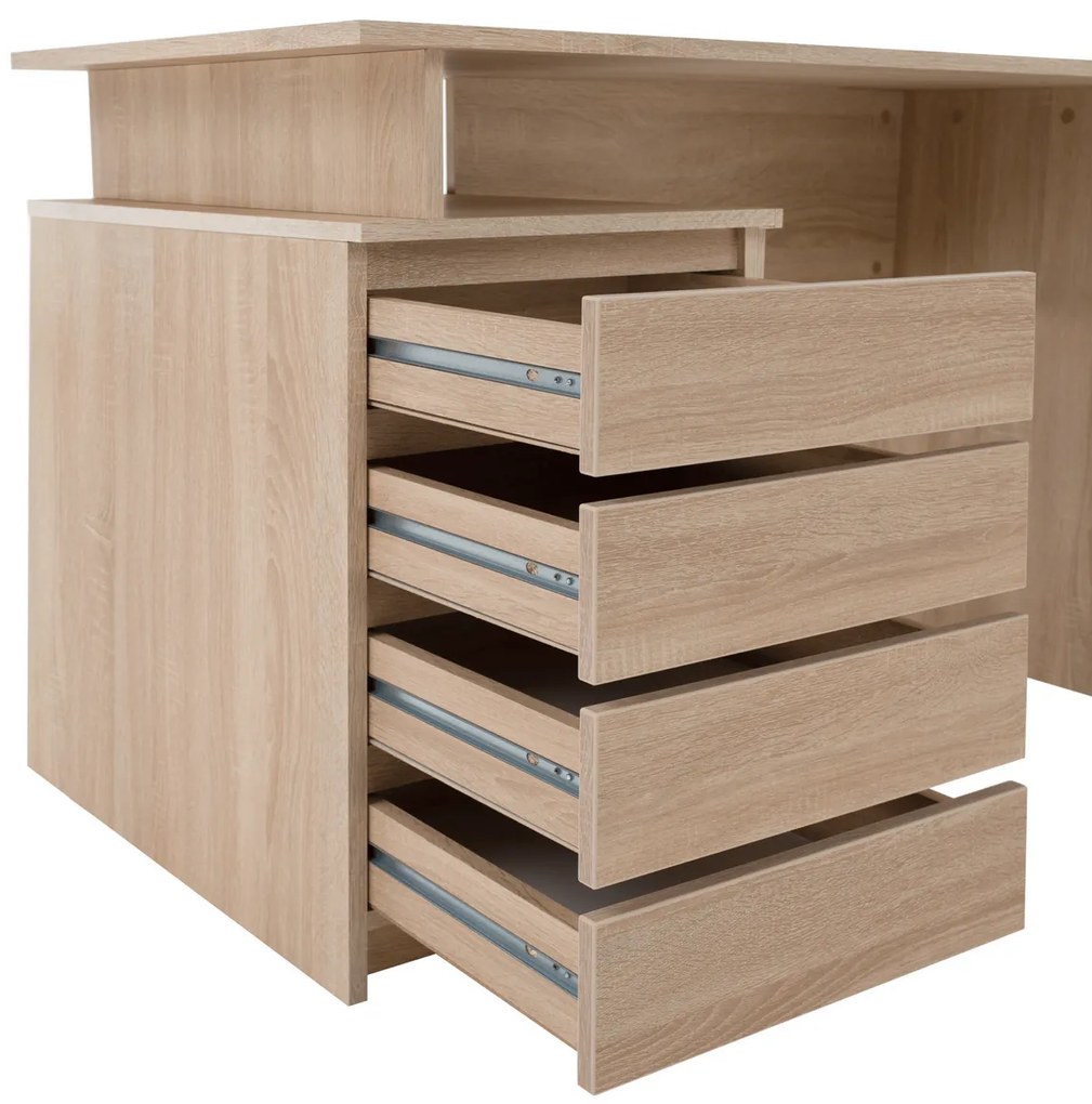 Biurko HANY NEW, dąb sonoma