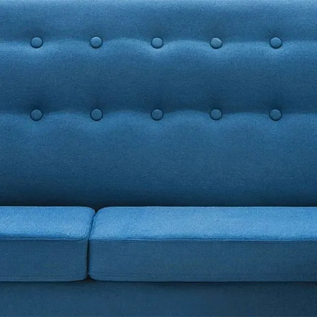 Tapicerowana pikowana sofa Kova 2B - niebieska