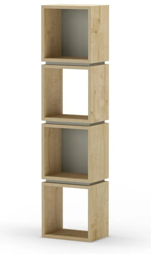 Zielony/naturalny regał w dekorze dębu 32x133 cm Lofty – Marckeric