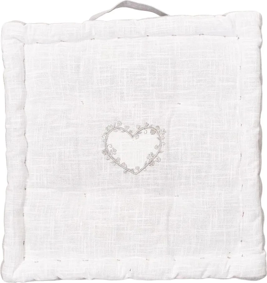 Poduszka do siedzenia na podłodze CONSTANCE, muślinowa bawełna, 40 x 40 x 10 cm