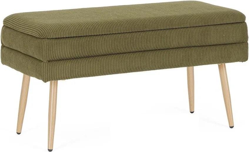 Zielona tapicerowana ławka Olga – Bizzotto
