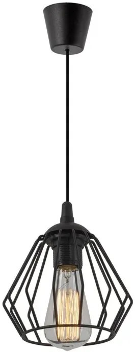 Czarna loftowa pojedyncza lampa wisząca C2-P24