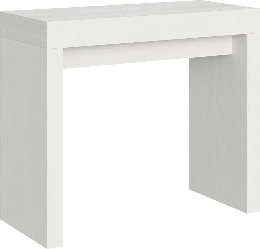 Konsola rozkładana 90x40/300 cm Roxell Frassino biała