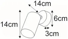 Biały kinkiet punktowy tuba - 5X S895 N4-W21