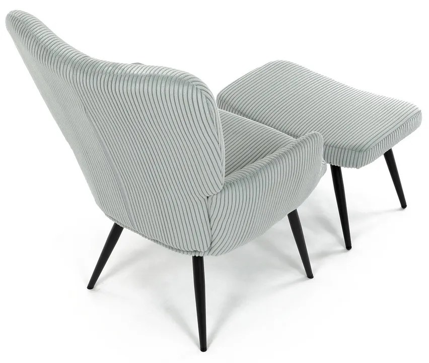 Fotel relaksacyjny z podnóżkiem L7285 BLUE6,niebieski