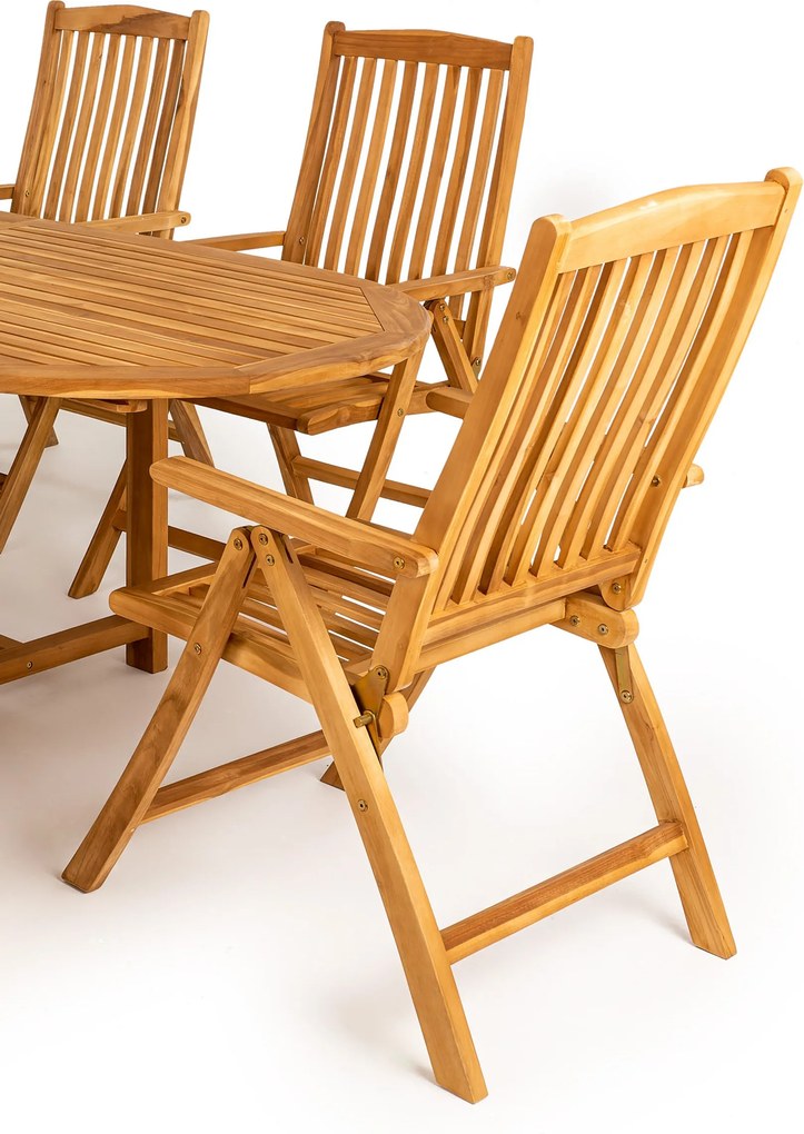 Doppler TAMAN DORSET FSC® teak regulowane krzesło ogrodowe