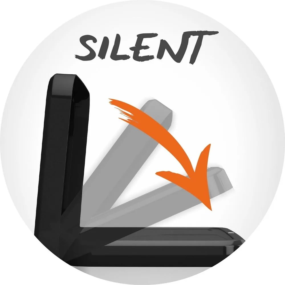 Plastikowy kosz na śmieci z pedałem w kolorze srebra 40 l Paso – Rotho