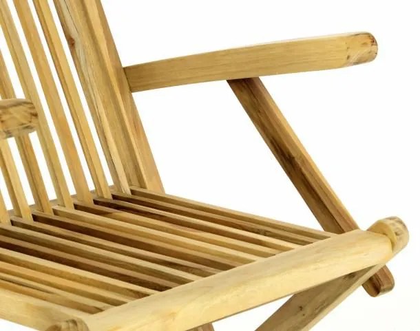 Zestaw 2 sztuk krzeseł ogrodowy DIVERO składane - drewno tek