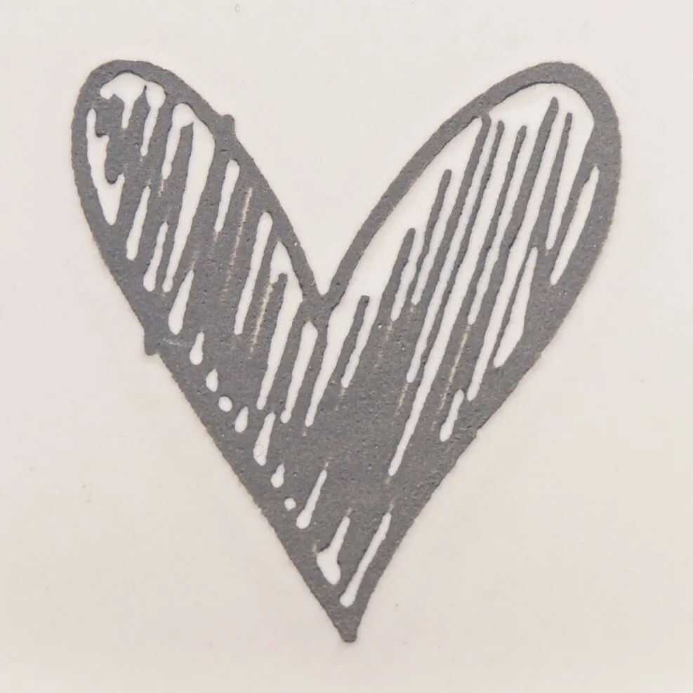 Zestaw 6 ceramicznych kubków Srdíčko II, 90 ml,szary