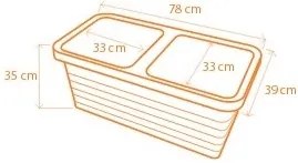 Skrzynka samonawadniająca Berberis DUO, terakota, 78 cm
