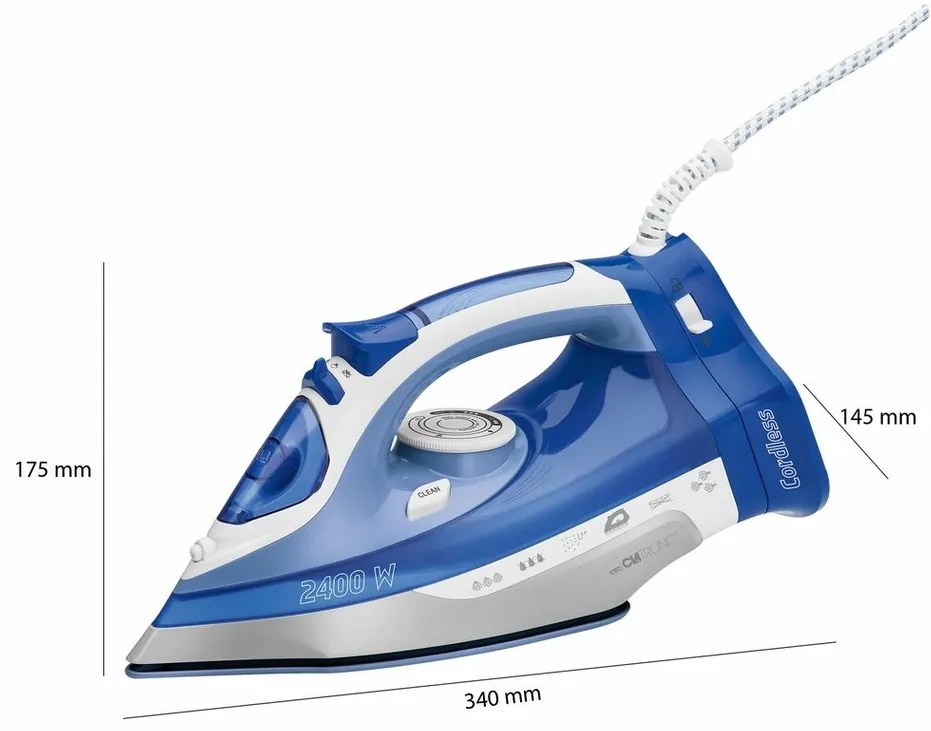 Clatronic DB 3706 bezprzewodowe żelazko parowe