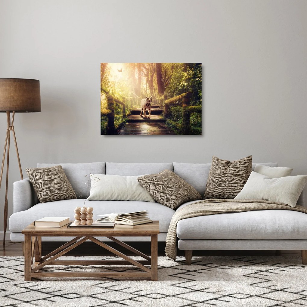 Obraz na szkle - tygrys (70x50 cm)