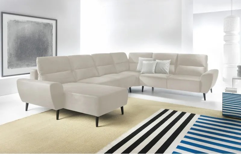 Narożnik BOSCO XL zestaw z elektryczną funkcją regulacji tkanina Monolith 02 Beżowy WERSAL