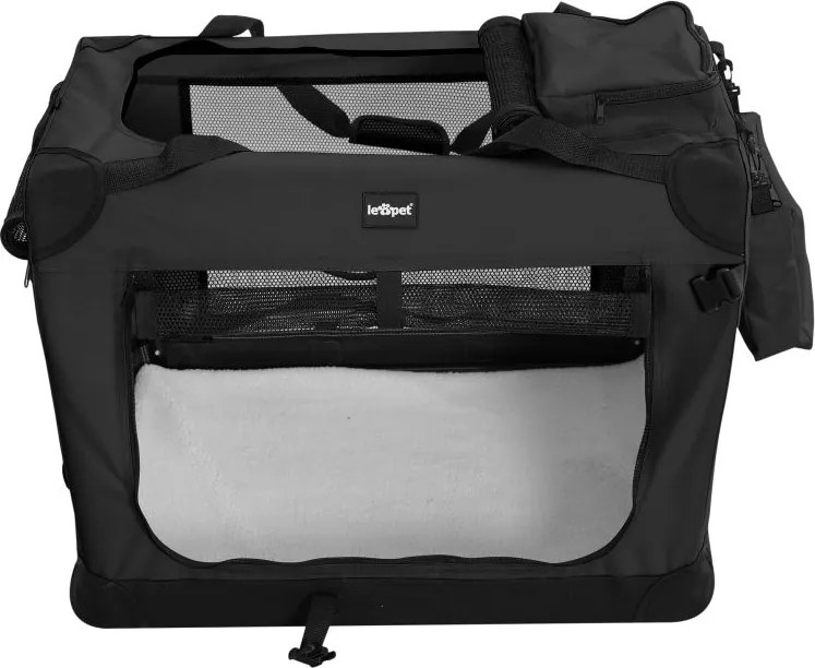 Leopet Skrzynia transportowa dla psów XXL, czarna