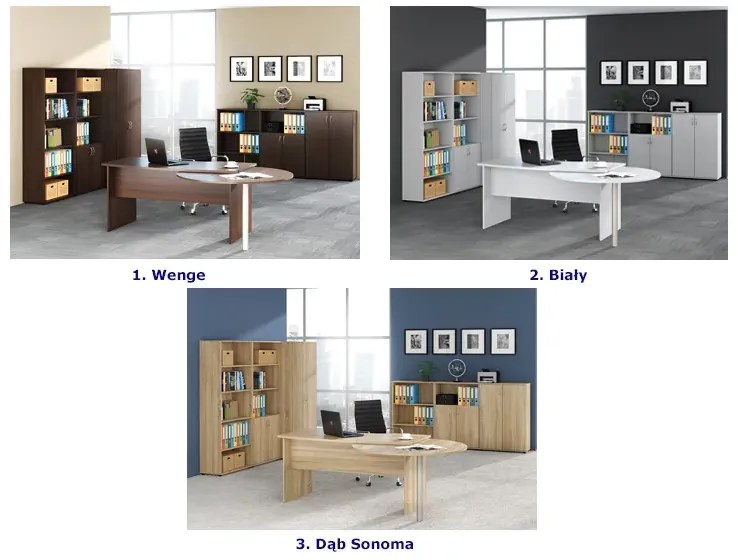 Komplet mebli z biurkiem zamykanych na kluczyk wenge D1-R91