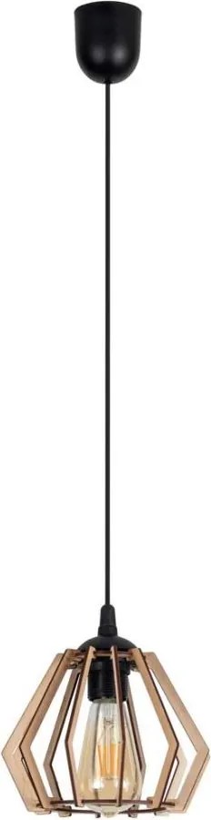 Żyrandol na lince BERGO 1xE27/60W/230V czarny