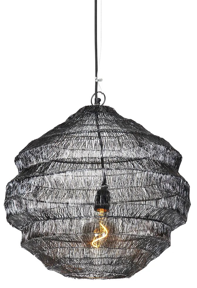 Orientalna lampa wisząca czarna 45 cm x 40 cm - Vadi