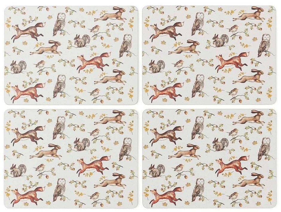 Korkowe maty stołowe zestaw 4 szt. 27x35 cm Forest Fable – Cooksmart ®
