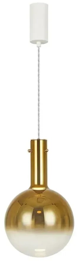 Złota lampa wisząca z regulowaną wysokością - K574- Z4-H92