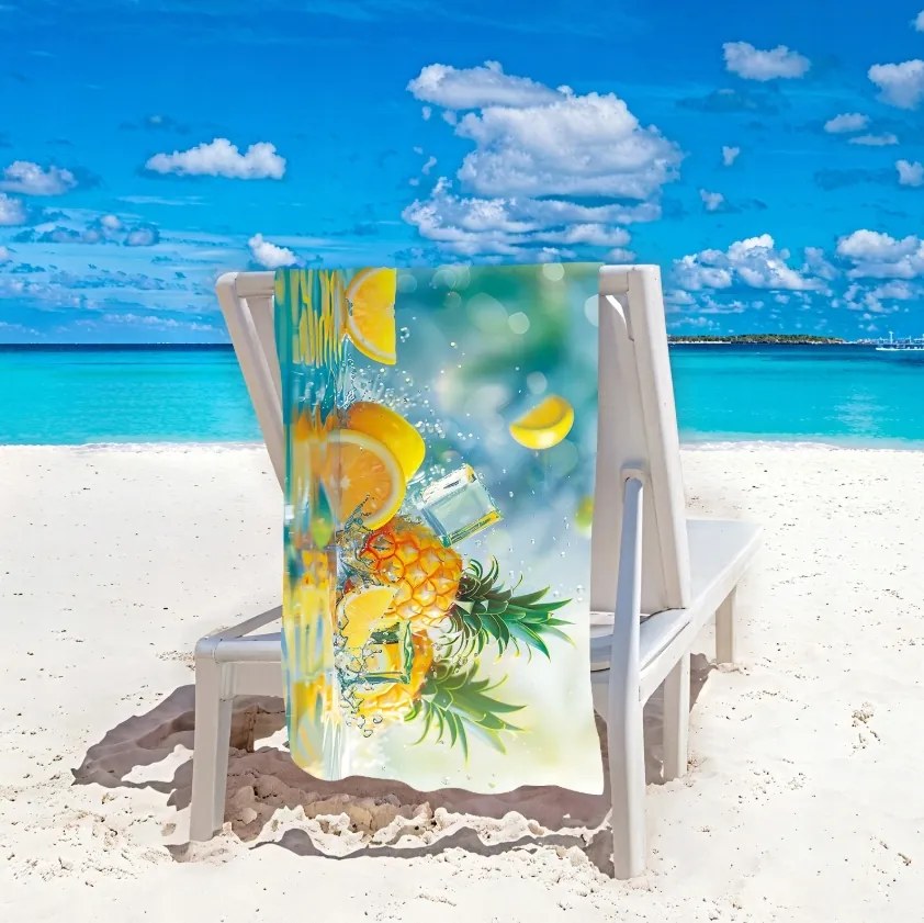 Szybkoschnący ręcznik plażowy LEMONADE 100x180 cm kolorowy, 100% mikrofibra