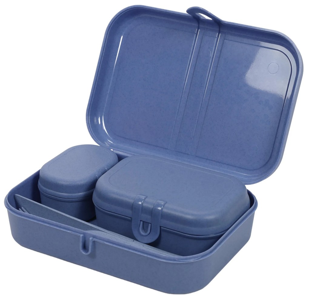 Lunchbox PASCAL READY, zestaw 3 pojemników i sztućce, KOZIOL