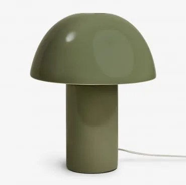 Lampa Stołowa Z Ceramiki Kisvea Intensywny Verde Olive - Sklum